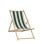 Chaise longue Jardin Prive Cancale Verte Rayee