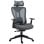 Cadeira de escritorio Vinsetto Malha Apoio de Cabeca Regulavel 70x66x120-128 cm Cinza