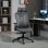 Cadeira de escritorio Vinsetto Malha Apoio de Cabeca Regulavel 70x66x120-128 cm Cinza