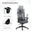 Cadeira de escritorio Vinsetto Malha Apoio de Cabeca Regulavel 70x66x120-128 cm Cinza