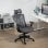 Cadeira de escritorio Vinsetto Malha Apoio de Cabeca Regulavel 70x66x120-128 cm Cinza