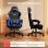 Sedia Gaming GTPLAYER Doppio Schienale Coperchio Rimovibile 150 kg Blu