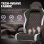 Sedia Gaming GTPLAYER Grande Tessuto Traspirante, Poggiapiedi e Supporto Regolabile