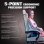 Silla gaming GTPLAYER transpirable con reposapiés y soporte ajustable