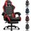 Chaise Gaming GTPLAYER avec Repose-pieds, Support Lombaire Ajustable Rouge