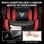 Chaise Gaming GTPLAYER avec Repose-pieds, Support Lombaire Ajustable Rouge