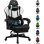 Sedia Gaming GTPLAYER con Poggiapiedi, Supporto Lombare, PVC Bianco
