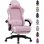 Silla Gaming GTPLAYER Transpirable Rosa con Reposapiés y Respaldo Reclinable