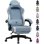 Silla Gaming GTPLAYER Ergonómica con Reposapiés Transpirable Azul Claro