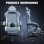 Silla Gaming GTPLAYER Ergonómica con Reposapiés Transpirable Azul Claro