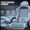 Silla Gaming GTPLAYER Ergonómica con Reposapiés Transpirable Azul Claro