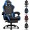 Silla Gaming GTPLAYER Ergonómica con Reposapiés Soporte Lumbar Azul