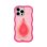 YoungKit Funda Wavy Silicone Rose Néon Compatible MagSafe pour iPhone 16 Pro Max