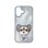 Nimmy Friends New Big-eye 3D Bestickte Hülle Grau Yorkie für iPhone 17