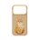 Nimmy Friends Capa Lucky Fashion Series Bordada 3D Castanho Laranja Tabby para iPhone 17 Pro Max