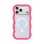 Cover Youngkit Wavy Silicone Rosa Neon con Laccio per iPhone 17 Pro MagSafe