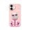 Nimmy Friends Beauty White Cool & Cute 3D Bestickte Hülle Rosa für iPhone 16