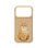 Custodia Nimmy Friends Lucky Fashion Series Ricamata 3D Gatto Tabby Marrone Arancione per iPhone 17 Pro