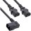 Cable Alimentación Y InLine C14 Angulado a 2x C13 1 m