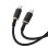 Cable USB-C Baseus Dura Series Carga Rápida 2 m USB 2.0 Negro/Dorado