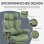 Gtplayer Gaming Chair With Spring Lumbar Support, Footrest, 180kg - Green