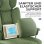 Gtplayer Gaming Chair With Spring Lumbar Support, Footrest, 180kg - Green