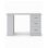 Mesa de escritorio Home Heavenly Deski con cajonera y estantería blanca