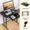 Bureau GTPLAYER Gaming Elevable 80x50 Tiroirs Roues Noir