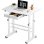 Bureau GTPLAYER Elevable 80x50 Roues Tiroirs Blanc