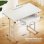 Bureau GTPLAYER Elevable 80x50 Roues Tiroirs Blanc