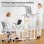 Bureau GTPLAYER Elevable 80x50 Roues Tiroirs Blanc