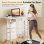 Bureau GTPLAYER Elevable 80x50 Roues Tiroirs Blanc