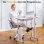 Bureau GTPLAYER Elevable 80x50 Roues Tiroirs Blanc