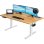 Mesa Gaming Elevable GTPLAYER 140x60 cm USB Gancho Marrón