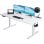 Mesa gaming GTPLAYER elevable 160x70 cm blanca motor eléctrico USB gancho