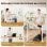 Mesa gaming GTPLAYER elevable 160x70 cm blanca motor eléctrico USB gancho
