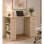 Mesa de escritorio Home Heavenly Deski con cajonera de 3 cajones y estantería abierta beige