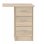 Mesa de escritorio Home Heavenly Deski con cajonera de 3 cajones y estantería abierta beige