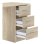 Mesa de escritorio Home Heavenly Deski con cajonera de 3 cajones y estantería abierta beige