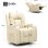 Sillón Relax Para Tv Con Respaldo Y Reposapiés Ajustables, Sillón Lounge 360° Giratorio De Cuero Pu Con Portavasos Y Bolsillos Laterales, Soporte Ergonómico Para Cuerpo Completo - Blanco