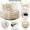 Sillón Relax Para Tv Con Respaldo Y Reposapiés Ajustables, Sillón Lounge 360° Giratorio De Cuero Pu Con Portavasos Y Bolsillos Laterales, Soporte Ergonómico Para Cuerpo Completo - Blanco