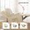 Sillón Relax Para Tv Con Respaldo Y Reposapiés Ajustables, Sillón Lounge 360° Giratorio De Cuero Pu Con Portavasos Y Bolsillos Laterales, Soporte Ergonómico Para Cuerpo Completo - Blanco