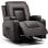 Sillón Relax Para Tv Con Respaldo Y Reposapiés Ajustables, Sillón Lounge 360° Giratorio De Cuero Pu Con Portavasos Y Bolsillos Laterales, Soporte Ergonómico Para Cuerpo Completo - Marrón