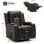Sillón Relax Para Tv Con Respaldo Y Reposapiés Ajustables, Sillón Lounge 360° Giratorio De Cuero Pu Con Portavasos Y Bolsillos Laterales, Soporte Ergonómico Para Cuerpo Completo - Marrón
