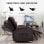Sillón Relax Para Tv Con Respaldo Y Reposapiés Ajustables, Sillón Lounge 360° Giratorio De Cuero Pu Con Portavasos Y Bolsillos Laterales, Soporte Ergonómico Para Cuerpo Completo - Marrón