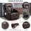 Sillón Relax Para Tv Con Respaldo Y Reposapiés Ajustables, Sillón Lounge 360° Giratorio De Cuero Pu Con Portavasos Y Bolsillos Laterales, Soporte Ergonómico Para Cuerpo Completo - Marrón