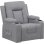Sillón Relax De Tela Para Salón Con Respaldo Ajustable Manual, Reposapiés Extraíble, Giro 360°, Portavasos, Bolsillos Laterales Y Diseño Ergonómico - Gris Oscuro
