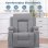 Sillón Relax De Tela Para Salón Con Respaldo Ajustable Manual, Reposapiés Extraíble, Giro 360°, Portavasos, Bolsillos Laterales Y Diseño Ergonómico - Gris Oscuro