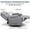 Sillón Relax De Tela Para Salón Con Respaldo Ajustable Manual, Reposapiés Extraíble, Giro 360°, Portavasos, Bolsillos Laterales Y Diseño Ergonómico - Gris Oscuro