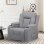 Sillón Relax De Tela Para Salón Con Respaldo Ajustable Manual, Reposapiés Extraíble, Giro 360°, Portavasos, Bolsillos Laterales Y Diseño Ergonómico - Gris Oscuro